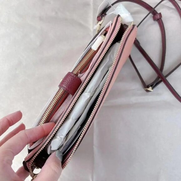 Coach C5368 Noa Pop Up Messenger In Colorblock In Brass/Light Coral Multi - Picture 4 of 5